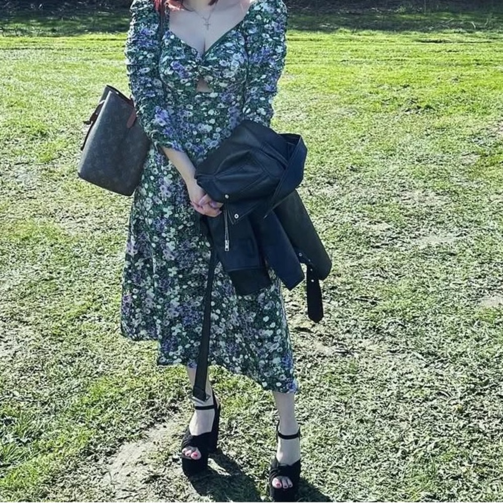 Floral Green Dress